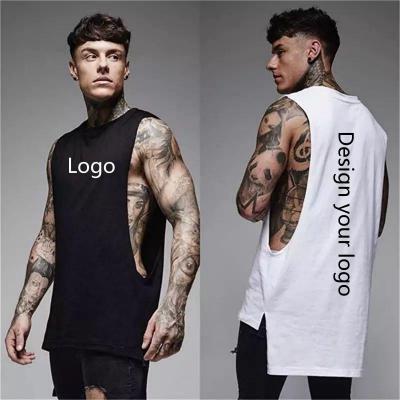 China Custom Logo Running Top Men Tanks QUICK DRY Tops Fitness Gym Sports Men's Tanks Tops Men's Workout Tank for sale