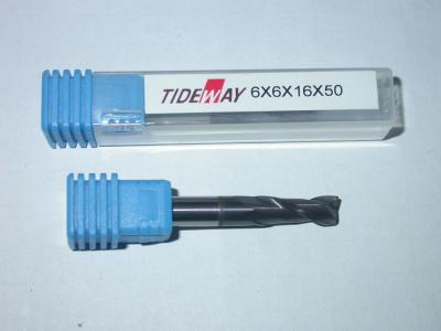 China TCT Carbide End Mill With Two Flute , Flat Nose , Short Shank for sale