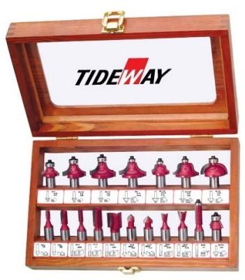 China Red, white, black, cherry painted 20 set woodworking T.C.T router bit sets for sale