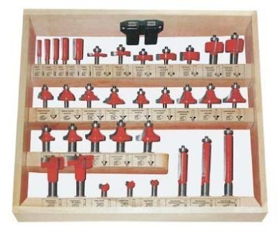 China 45 # Kohlenstoff Stahl Router bisschen sets mit fertigen Sandstrahl für die Holzbearbeitung zu verkaufen