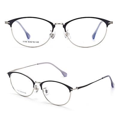 China Fashion Titanium Glass Optical Frames 1114 Glass Optical Frame Wholesale High Quality Eyewear for sale