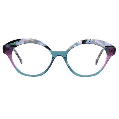 China Best Quality Acetate Optical Frames P6133 2021 Optical Frames Multicolor Acetate Glasses Wholesale Cheap Anti Blue Light Glasses for sale