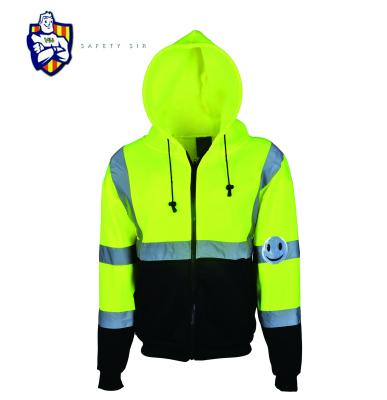 China Water Render Hi Resistant Strength 300 Denier PVC Coated Oxford Polyester Safety Waterproof Coat Safety Reflective Jacket for sale