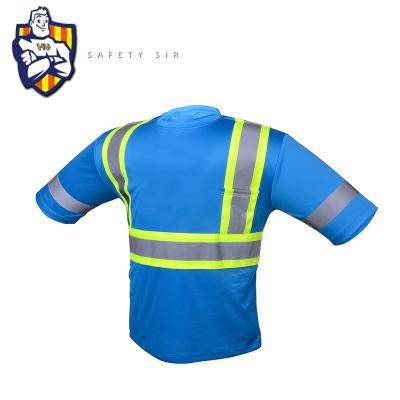 China Beautiful Fluorescent High Visibility Safety Design ANSI Safety Work Safety Shirt for sale