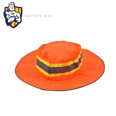 China New Design Adjustable High Visibility Tape Neck Reflective Baseball Hat for sale