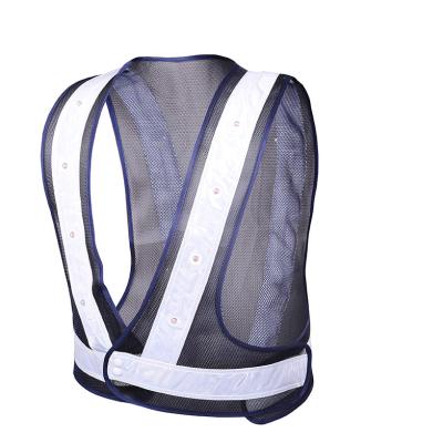 China SNAPSHOT LED Graphite Reflective Vest Recycling Vest Led Safety Signal Vest for sale