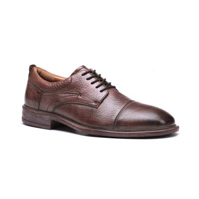 China Latest Design Breathable Luxury Original Leather Customs Officer Men Stylish Shoes for sale