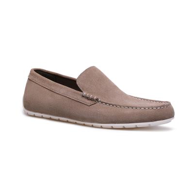 China Fashion Trend ABINITIO High Quality Suede Leather Slip On Mens Workout Shoes Loafers Loafers for sale