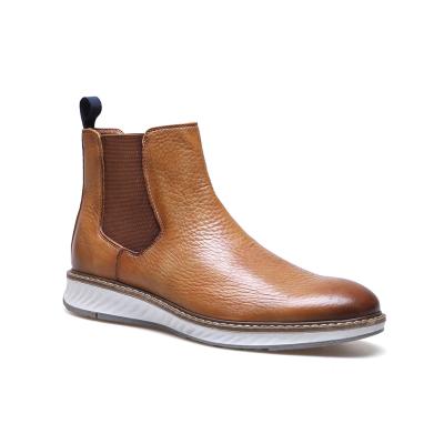 China Wholesale Men's Breathable Winter Warm Up Ankle High Leather Shoes Chelsea Boots for sale