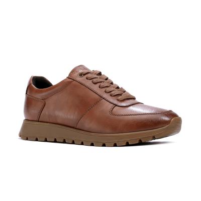 China Latest Design Breathable Handcrafted Outdoor Fashion Men's PU Casual Leather Shoes for sale