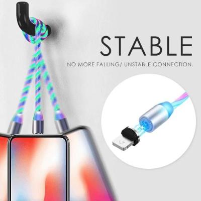 China Support IPhone LED Magnetic Charging Cable for sale