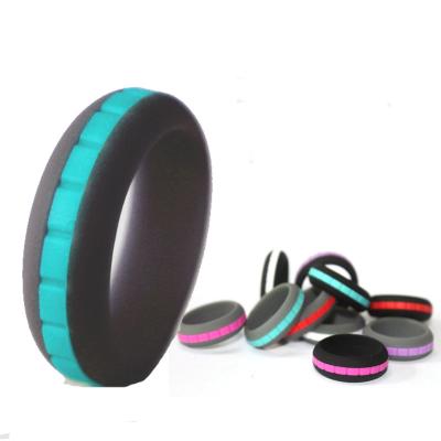 China Amazon Hot Selling 8mm Width Step Ring Environmental Friendly DIY Silicone Custom Ring Set For Men's Outdoor Sport for sale