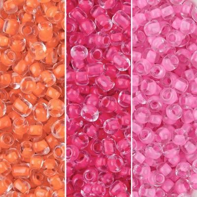 China DIY Jewelry Making 800pcs/bag 4mm Transparent Colored Glass Loose Bead Colorful Rice Bead For DIY Jewelry Making for sale