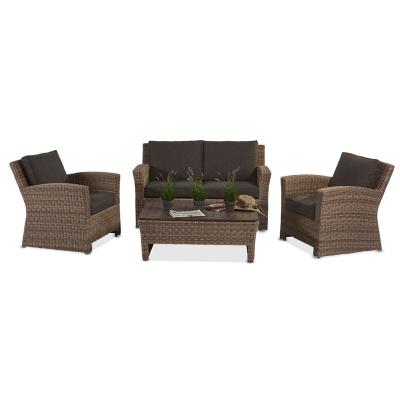 China Modern garden furniture set, weaving sofa and coffee table for sale