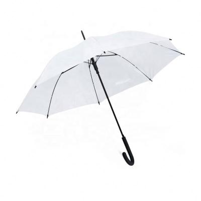 China Contemporary Custom Waterproof White Umbrella 100 PCS Printing No Minimum for sale