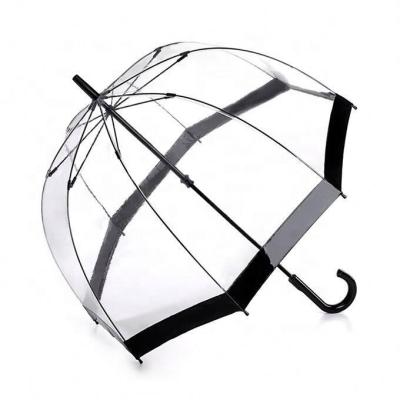 China Contemporary Expensive Quality Clear Dome PVC Umbrellas With Logo Prints for sale