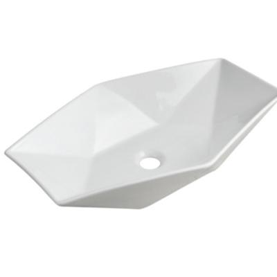 China Modern Unique Art Basin Vanity Mount Countertop Irregular Shape Design Ceramic Basin With cUPC for sale