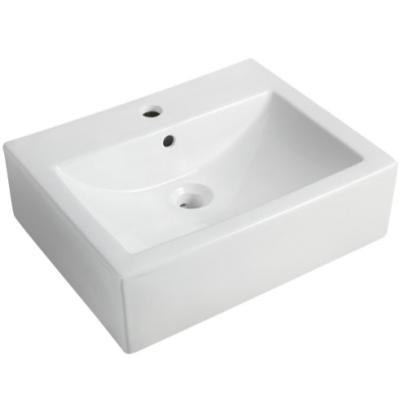 China Modern Bathroom Basin Ware Rectangle Dining Ceramic Sanitary Sink With Connection Hole With CUPC for sale