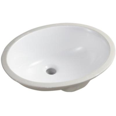 China Factory Wholesale Easy Clean Wash Basin Under Counter Oval Bathroom Oval Wash Basin White Ceramic for sale