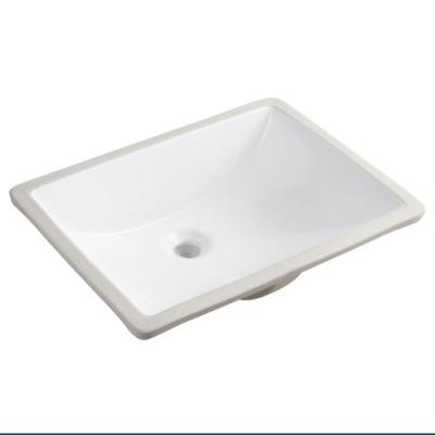 China Easy Clean Wash Basin New Design Under Vanity Counter Basin Bathroom Sink Rectangle Ceramic Wash Basin Sink for sale