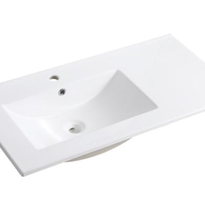 China Bathroom modern different size thin rectangular basin sink basin thinsulate feather edged basin counter mounted for sale