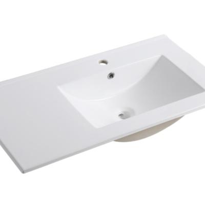 China Bathroom modern different size thin rectangular basin sink basin thinsulate feather edged basin counter mounted for sale