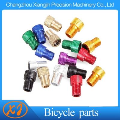 China High Quality 6061 T6 Aluminum Alloy Knurled Presta to Schrader Adapter for sale