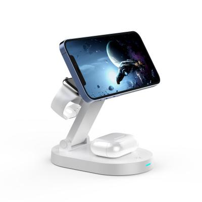 China Mobile Phone Qi Phone Holder 3 in 1 Electronic Wireless Charger cheapFor Xiaomi Samsung iPhone 13 12 11 pro Max Watch for sale