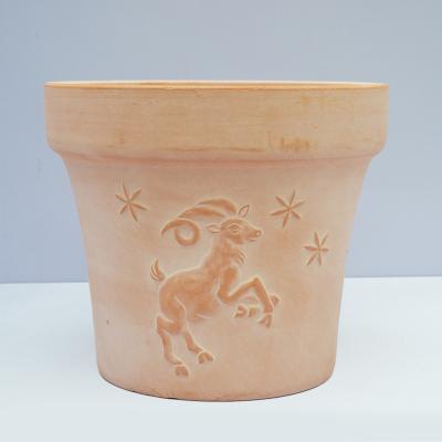 China Retro Modern Chinese Rural Style Emperor Roman Ceramic Basin Red Pottery Flowerpot for sale