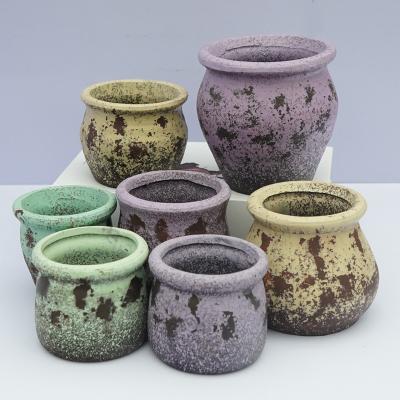 China European style direct home decoration old planters flower pots factory supply old pottery pot for sale