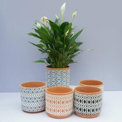 China Factory Price Nordic Art Flowerpot Pot Red Pottery Modern Flowers and Plants Potted for sale