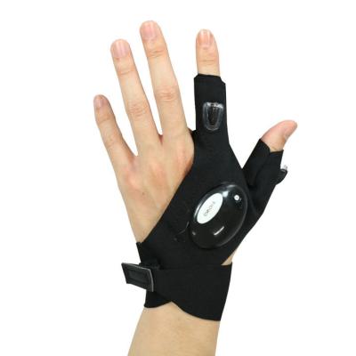 China Amazon Non-slip hot selling outdoor fingerless fishing gloves with led light for sale