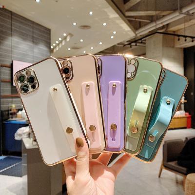 China 2022 shockproof phone case metal cell phone cover with bracket phone case 2d 3d electroplating sublimation for sale