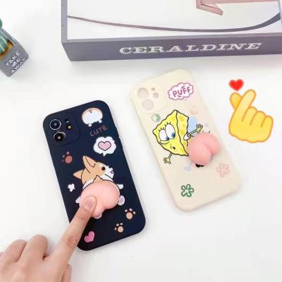 China Wholesale Shockproof Shockproof Funny Soft Touch Phone Cartoon Mouse Donkey Dog 3D Animal Three-Dimensional Phone Cover for sale