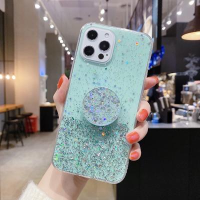 China Protective Bling Shockproof Phone Cases Glitter Phone Cover Phone Cases With Stand Holder For iPhone 13 for sale