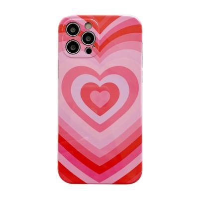 China 2021 Shockproof Hot Selling Cute Heart Phone Case Custom Printed 3d Sublimation TPU IMD 2d Protective Phone Case for sale