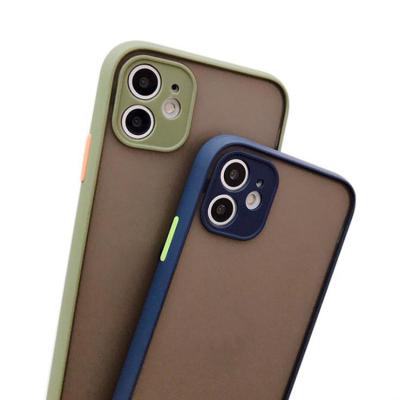 China Newest Dual Color Shockproof Silicone Covers Phone Cases 2021 Contrast Color Phone Matte Black Main Soft Pad tpu latest for sale