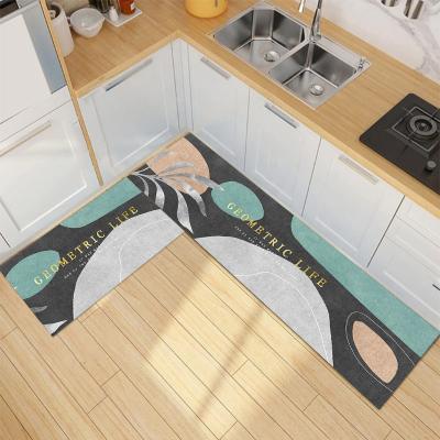 China Good Quality Kitchen Floor Mat Washable Arbitrary Culture Anti-skid Runner for sale