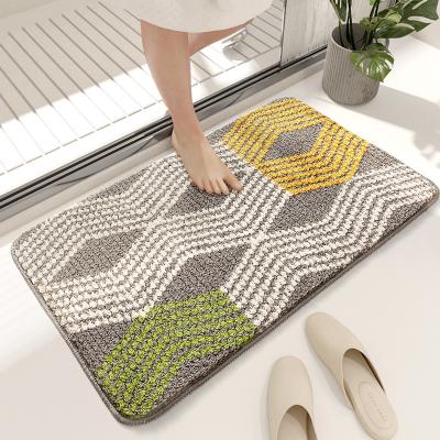 China Manufacturer New Desig 40*60CM Washable Irregular Pattern Bathroom Floor Mat for sale