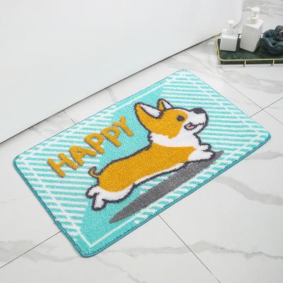 China Wholesale Washable Soft Comfortable Cute Loop Pile Printed Bath Mat for sale