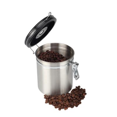 China Fasion Stainless Steel Coffee Canister - Premium Airtight Coffee Container Storage with Scoop for Easy Sharing for sale