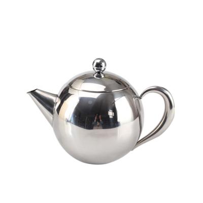 China Sustainable Stainless Steel Teapot with Removable Infuser for sale