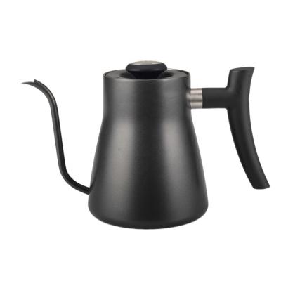 China Viable Pour-Over Kettle for Coffee and Tea with Thermometer, Matte Black for sale