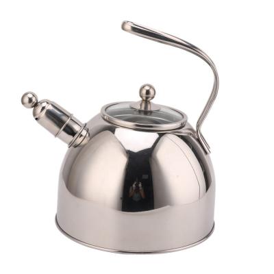 China Viable Clear Glass Lid, High Quality Whistling Stainless Steel Whistling Kettle for sale