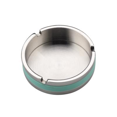 China Fasion Suitable for Cigarette Ash Holder for Home, Hotel, Restaurant, Round Stainless Steel Indoor, Outdoor, Tabletop Ash Tray for sale