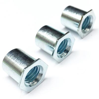 China Flat Wholesales SO-M3/3.5M3 Self Cling Standoffs Blue Carbon Steel Zinc Plating Through Hole Pressure Riveting Hex Standoffs for sale