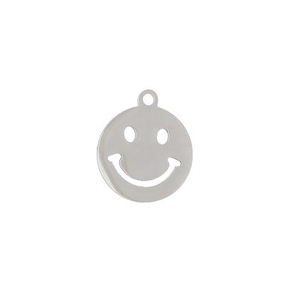 China Source Manufacturer Stainless Steel Jewelry DIY Accessories Earrings Environmental Friendly Smile Face Necklace Pendant for sale