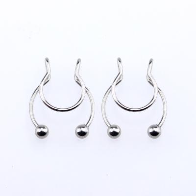 China Environmentally friendly fashion stainless steel nose ring and European and American nose stud sting products for sale