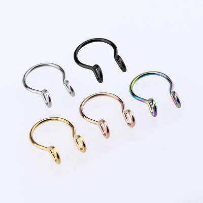 China European and American fashion geometric stainless steel environmental friendly nose ring and nose stud for sale