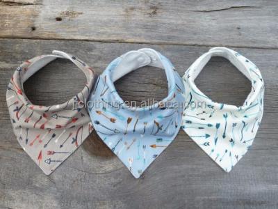 China 2016 Hot Selling New Viable Cozy Bandana (B1007#-white&blue&grey) With Arrow Print Baby Bibs for sale